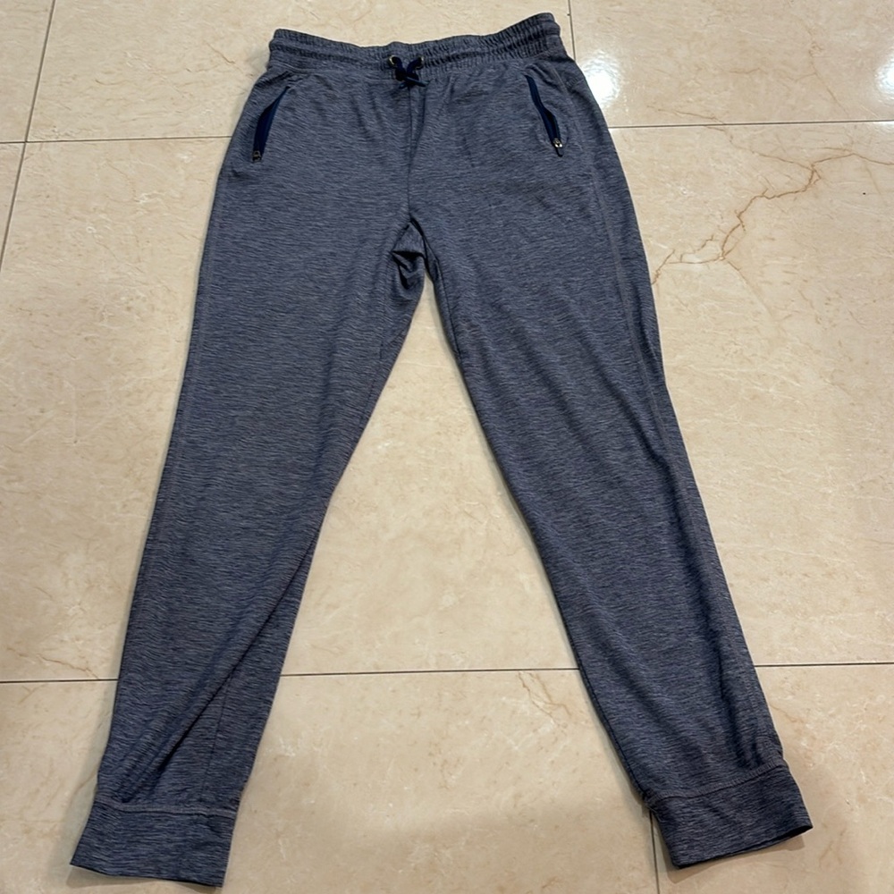 Blue stretchy pants